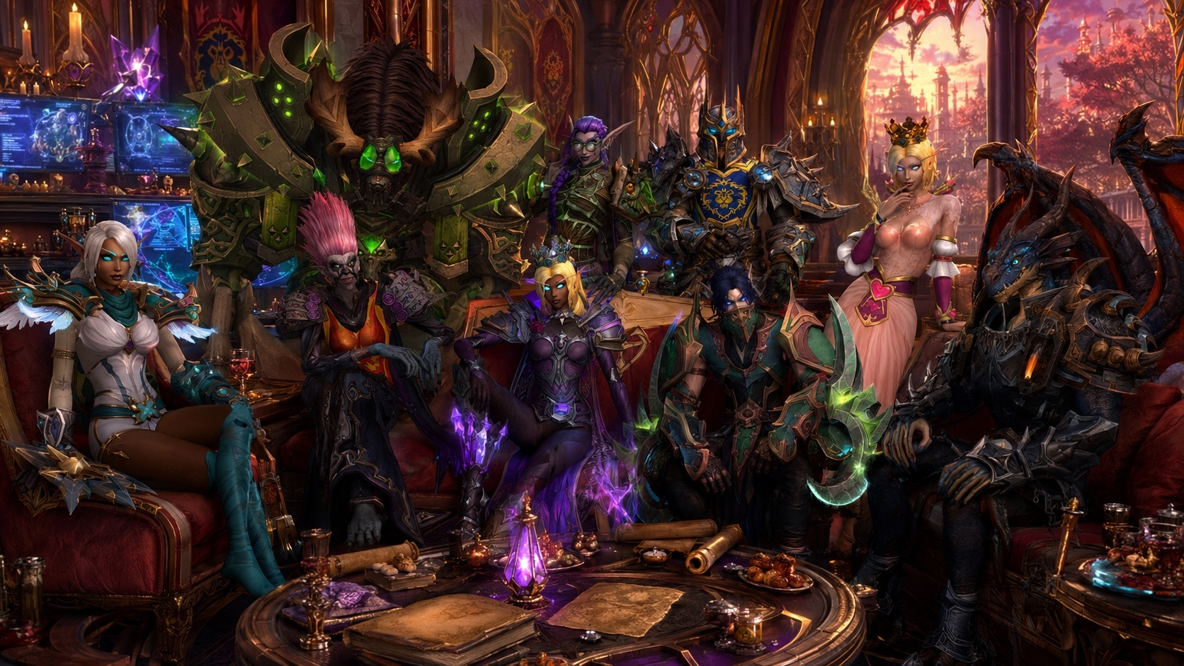 Raining Embers leaders gathered in the guild hall